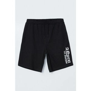 Pantaloni scurti relaxed fit cu imprimeu text imagine