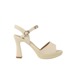 Sandale elegante - dama - 986-2 crem - piele naturala - toc imagine