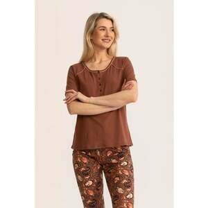 Pijama scurta de bumbac cu model imagine