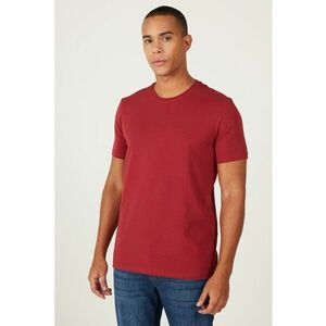 Tricou slim-fit cu model uni imagine