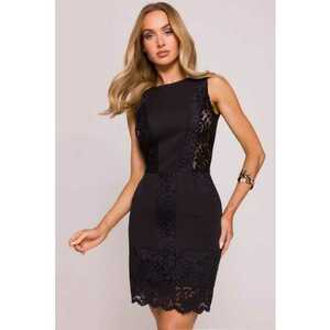 Rochie tip creion cu insertii din dantela - imagine