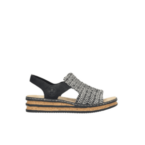Sandale casual - dama - ANTISTRES - 62971-00 negru - textil imagine