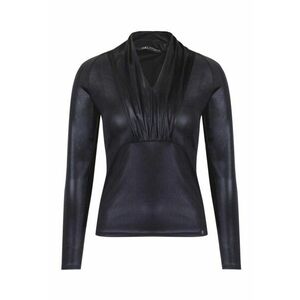 Bluza cu aspect lucios - Negru imagine