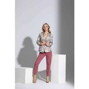 Pantaloni cu cordon in talie - Roz inchis imagine
