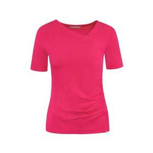 Tricou cu decolteu asimetric - Roz zmeuriu imagine