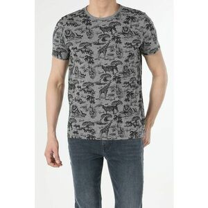 Tricou regular fit cu imprimeu tropical imagine