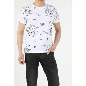 Tricou regular fit din bumbac cu imprimeu grafic si text imagine