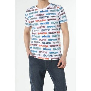 Tricou din bumbac cu imprimeu text imagine