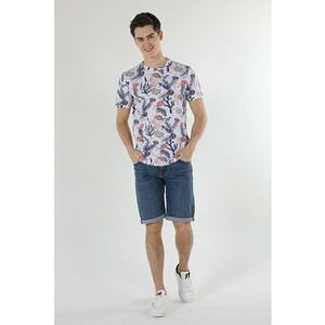 Tricou Cu Maneca Scurta De Barbati Alb Regular Fit 46458 imagine