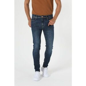 Blugi slim fit decolorati imagine