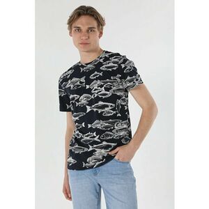 Tricou Cu Maneca Scurta De Barbati Albastru Marin Regular Fit8683197167897 imagine