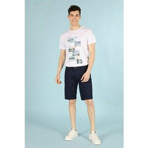Tricou Cu Maneca Scurta De Barbati Alb Regular Fit palms imagine