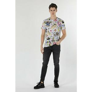 Tricou Cu Maneca Scurta De Barbati Multicolor Regular Fit. imagine