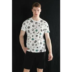Tricou Cu Maneca Scurta De Barbati Alb Regular Fit CL1057621 8683197260208 imagine