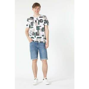 Tricou Cu Maneca Scurta De Barbati Alb Regular Fit12 imagine
