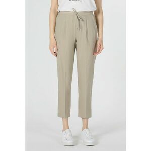 Pantaloni conici din amestec de in cu talie elastica imagine