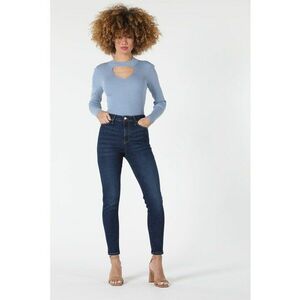 Blugi super slim fit cu talie inalta imagine