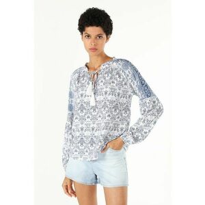 Bluza de bumbac cu prindere pe decolteu imagine