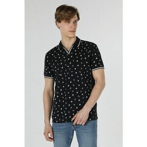 Tricou polo de bumbac cu model grafic imagine