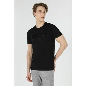 Tricou slim fit cu aplicatie text imagine