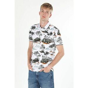 Tricou polo de bumbac cu imprimeu imagine