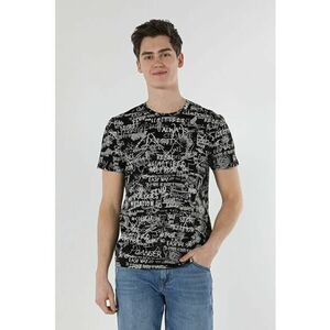 Tricou Cu Maneca Scurta De Barbati Negru Regular Fit 654205 imagine