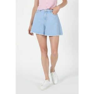 Pantaloni scurti din denim cu terminatii franjurate imagine