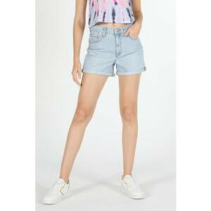 Short / Pantaloni Scurti De Dama Albastru deschis Mom Fit imagine