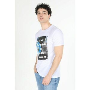 Tricou cu imprimeu grafic si text imagine