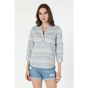 Bluza-tunica din bumbac cu model in dungi imagine