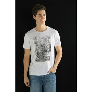Tricou Cu Maneca Scurta De Barbati Alb Regular Fit 33051 imagine