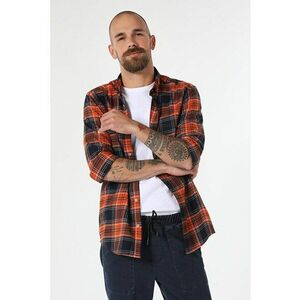 Camasa Cu Maneca Lunga De Barbati Portocaliu Regular Fit imagine