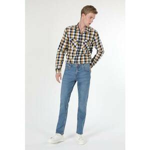Pantaloni De Barbati Albastru Regular Fit imagine