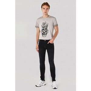 Pantaloni De Barbati Negru Skinny Fit 040 ALEX skull imagine