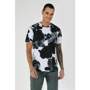 Tricou de bumbac cu imprimeu abstract imagine