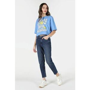 Blugi mom fit cu talie inalta Maria imagine