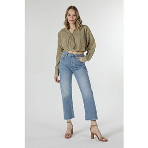 Bluza Cu Maneca Lunga De Dama Verde Regular Fit imagine