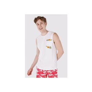Maiou Alb Regular Fit pentru Barbati imagine