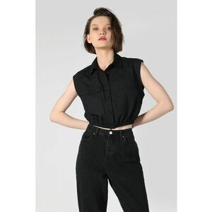 Camasa crop fara maneci imagine