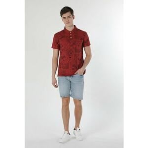 Tricou Polo Cu Maneca Scurta De Barbati Maro Regular Fit imagine