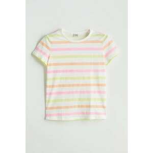 Tricou de bumbac cu dungi imagine
