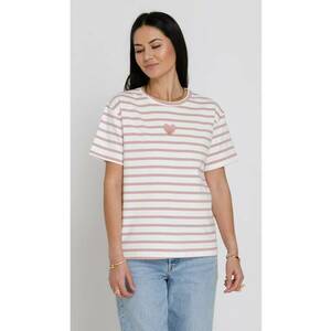 Tricou Love Cu Dungi Roz - marime S/ imagine