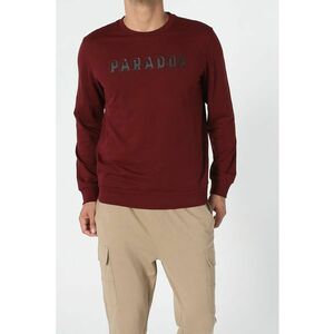 Bluza sport cu imprimeu text - Maro cognac imagine