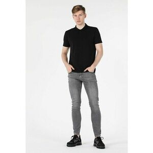 Tricou Polo Cu Maneca Scurta De Barbati Negru Regular Fit imagine