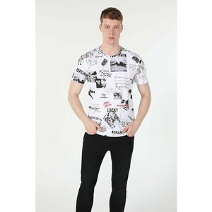 Tricou Cu Maneca Scurta De Barbati Alb Regular Fit2 imagine