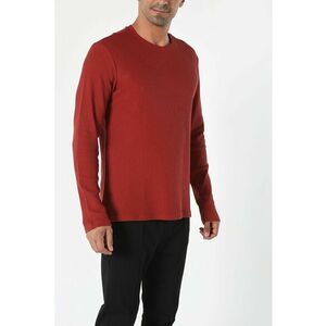 Tricou Cu Maneca Lunga De Barbati Maro Regular Fit Cl1055237 8682240893219 imagine