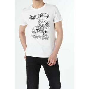Tricou Cu Maneca Scurta De Barbati Alb Regular Fit CL1056450 8682240938507 imagine