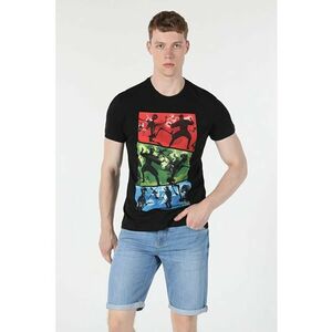 Tricou Cu Maneca Scurta De Barbati Negru Regular Fit2 imagine