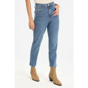 Blugi mom fit cu talie inalta imagine