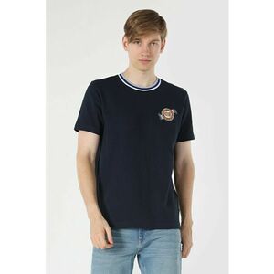 Tricou Cu Maneca Scurta De Barbati Albastru Marin Regular Fit imagine